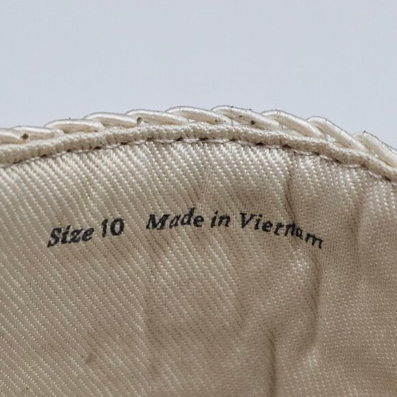 NEW Dolce Vita Ladin Wedge Womens 10 Ivory Cream Woven Heels Platform Sandal - Picture 12 of 13